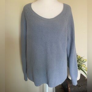 Banana Republic Women's Gray Scoop Neck Sweater‎